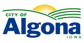 Algona Iowa city logo