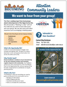 Flyer with information about Meeting in a Box