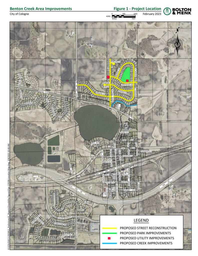 Benton Creek Area Improvements Project Location