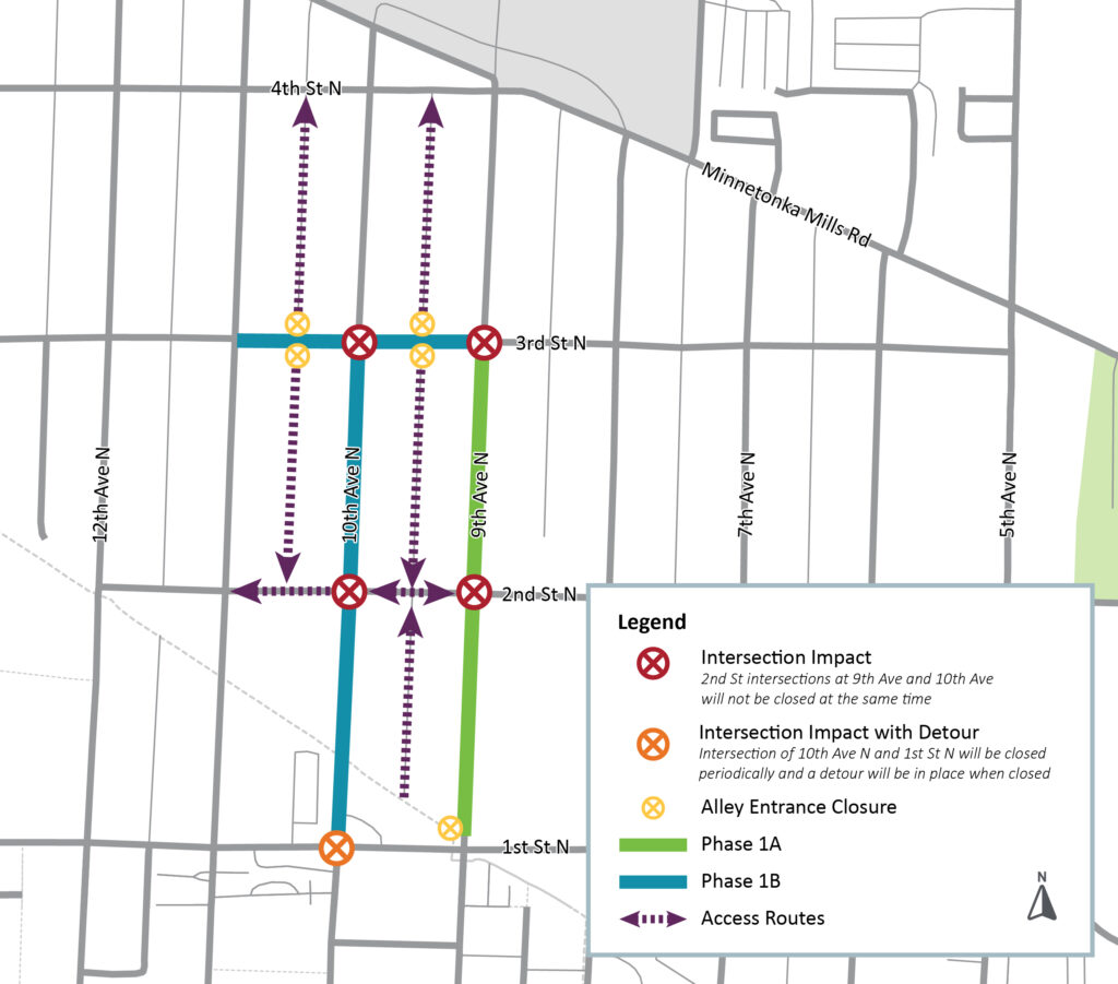 Hopkins Central Ave_Alley Access Map