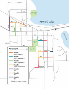 Howard Lake construction phasing map
