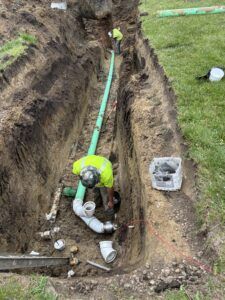 Crews work on underground utilities