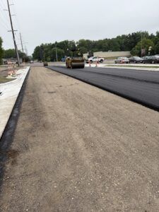 Paving work continues