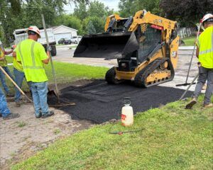 Driveway paving continues