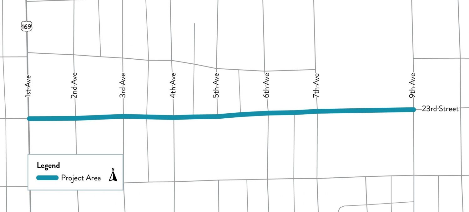 Hibbing 23rd Project Area Map