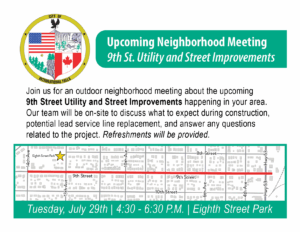 9th Street Construction Meeting Notice