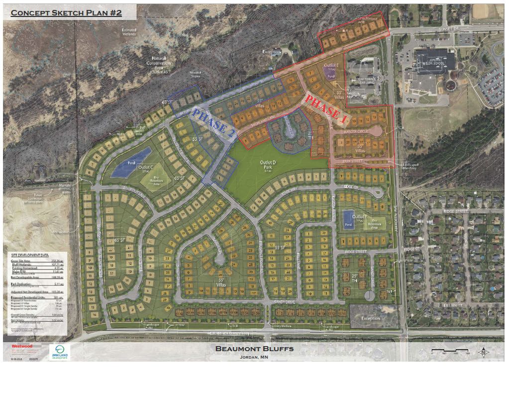 2022 Beaumont Bluffs Phase 1 City of Jordan MN Engineering