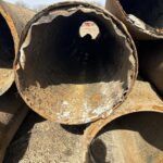 Existing pipe being removed