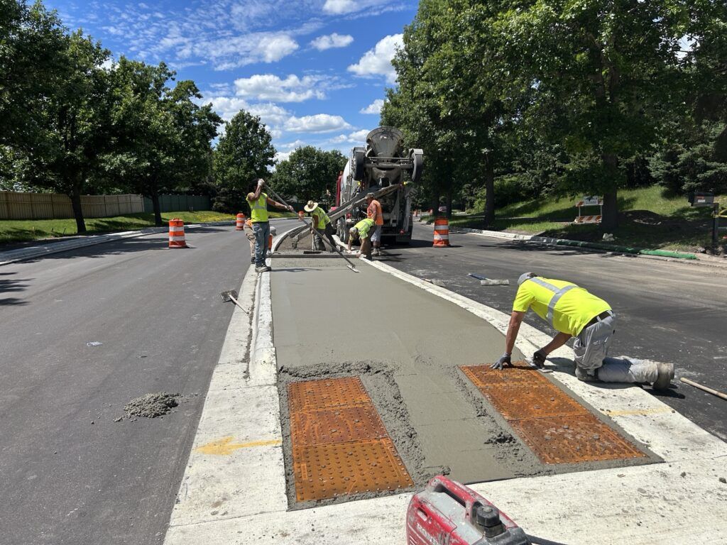Center median-ped crossing placement